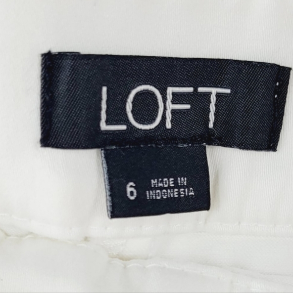 LOFT Blogger Fav Cotton White Shorts Size 6 Excellent Condition - Picture 6 of 8
